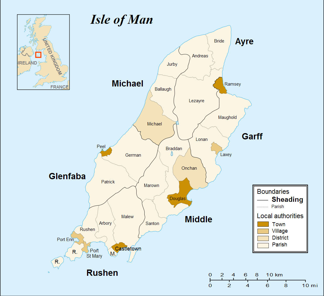 isle of man political map